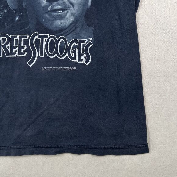 Vintage 90s The Three Stooges Shirt Men’s‎ XL Black Short Sleeve Tee - Picture 2 of 16